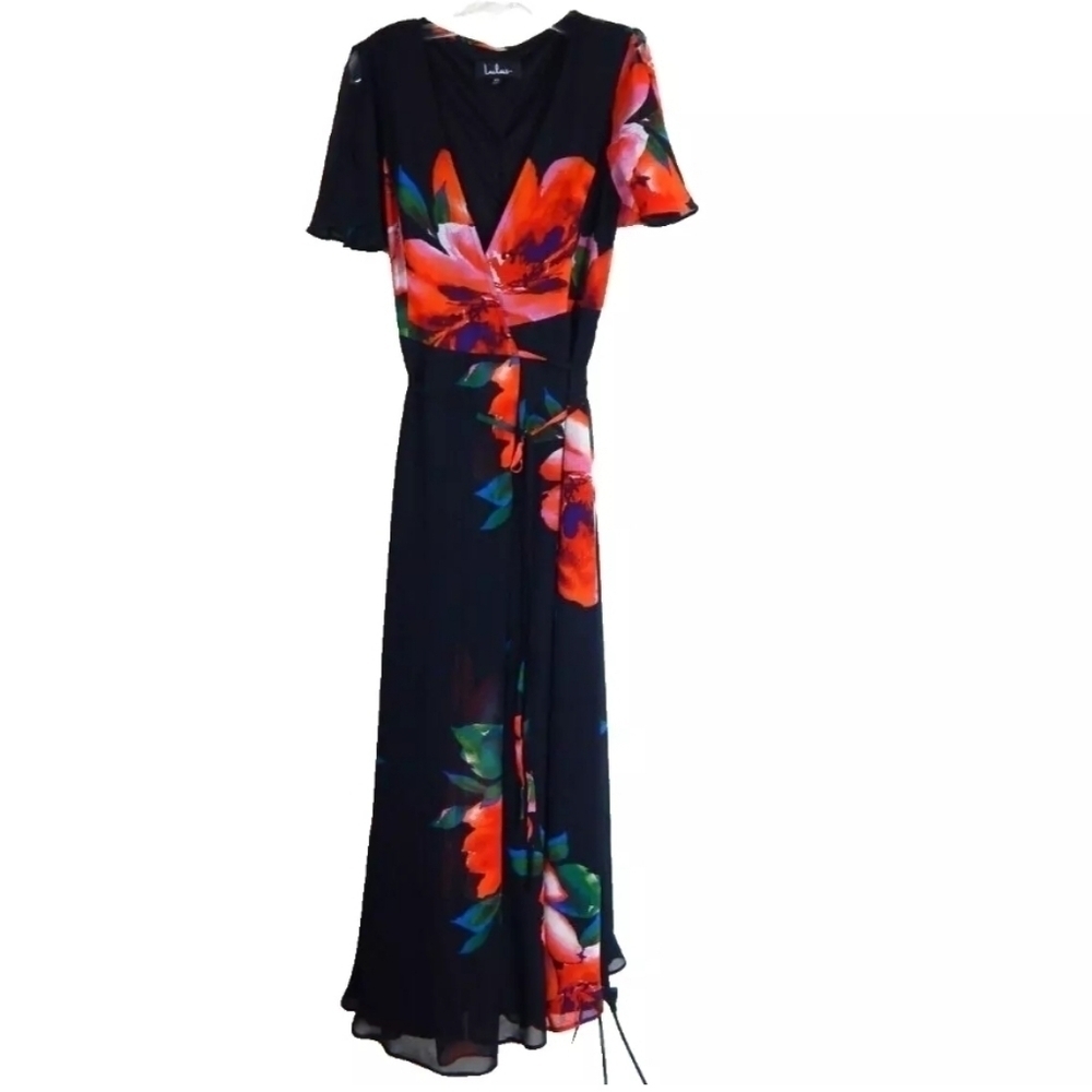 Lulus Sonic Boom Wrap Maxi Dress View 2